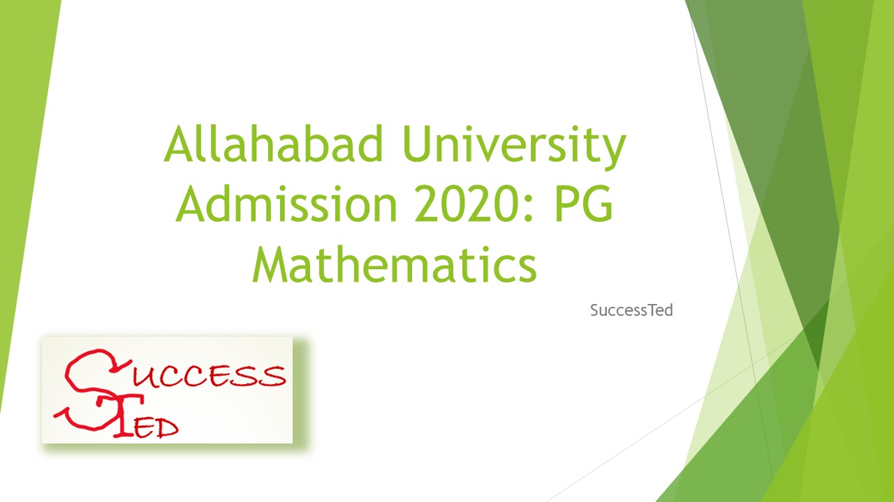 Allahabad University Admission 2020: PG Mathematics