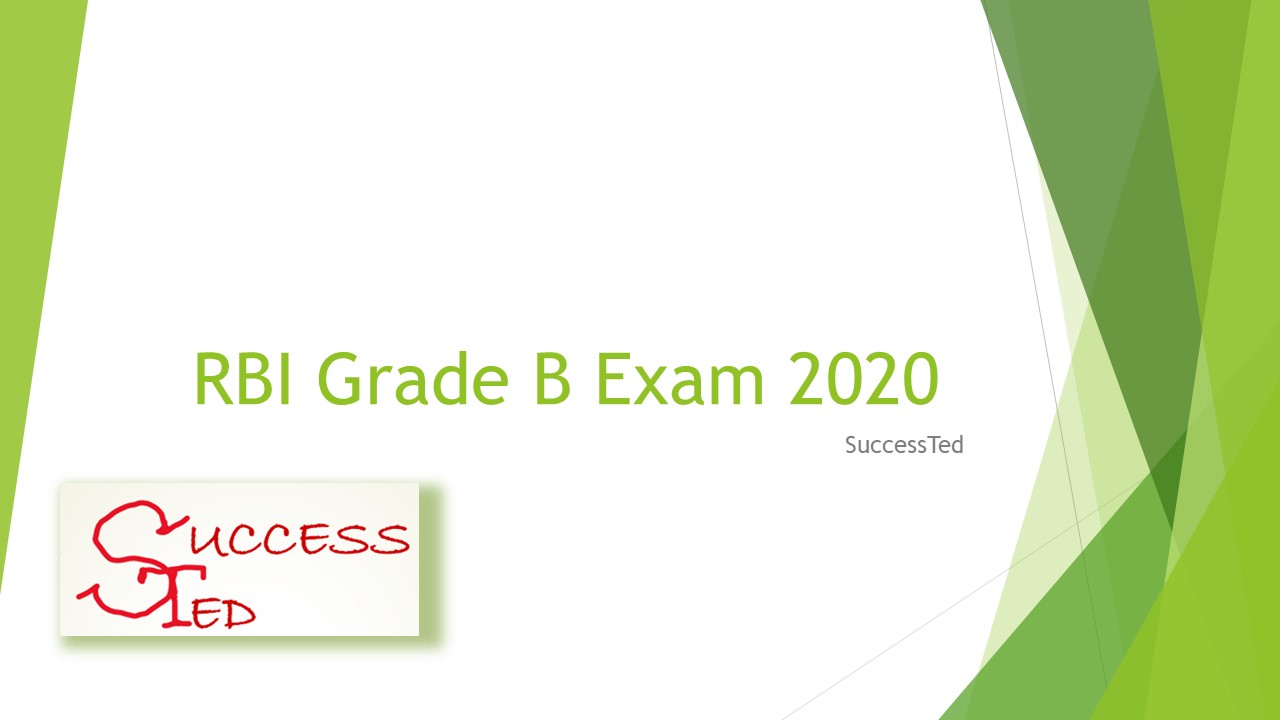 RBI Grade B Exam 2020